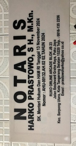 Papan Nama Notaris